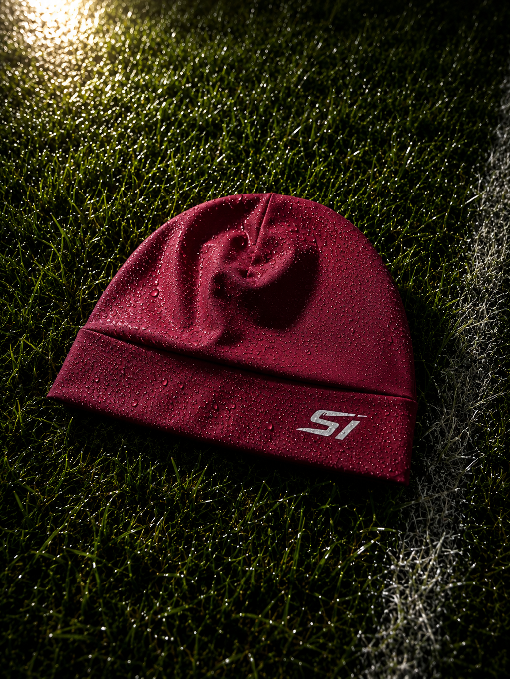 The Skully Style II beanie worn — left-side SI logo, athletic fit — Stefan Ilic Store