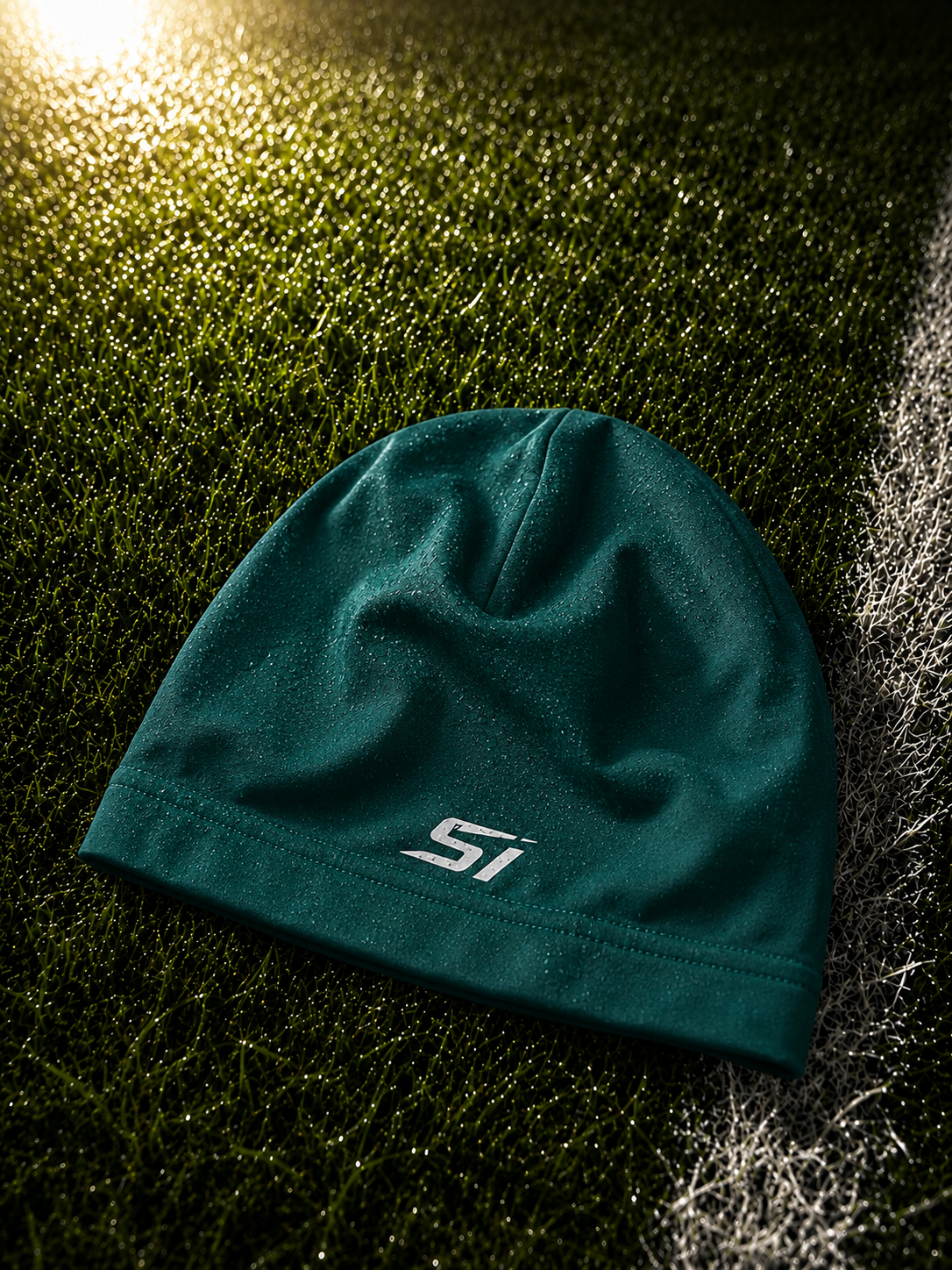 The Skully Style I beanie, black, centre SI logo detail — Stefan Ilic Store